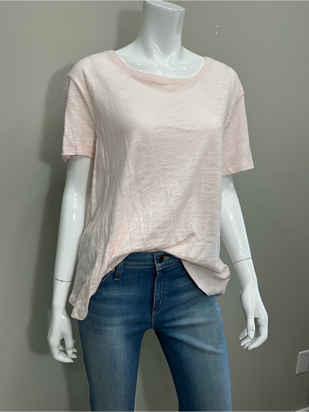 ATM Anthony Thomas Schoolboy Melillo Pale Pink Slub Crewneck Tee M - Picture 2 of 10